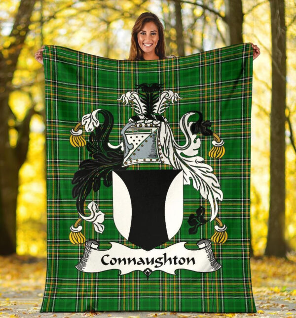 Ireland Premium Blanket - Connaughton Ireland Blanket Irish National Tartan - Image 5