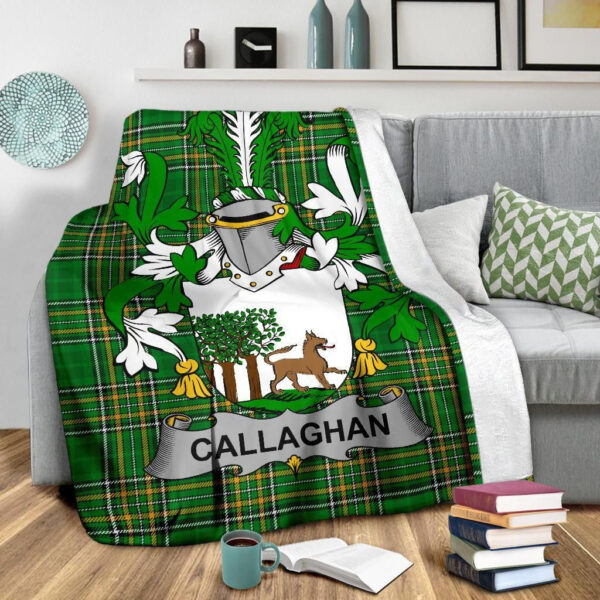 Ireland Premium Blanket - Callaghan or O'Callaghan Ireland Blanket Irish National Tartan - Image 3