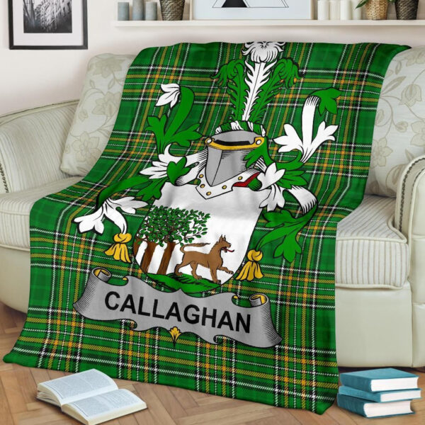 Ireland Premium Blanket - Callaghan or O'Callaghan Ireland Blanket Irish National Tartan - Image 2