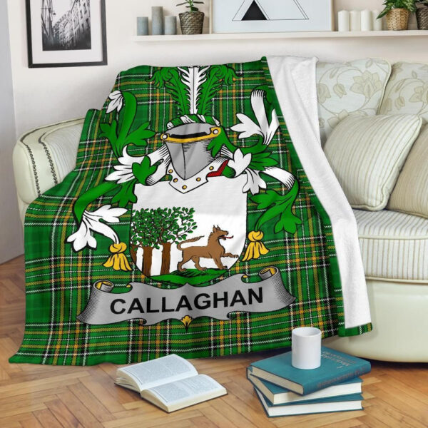 Ireland Premium Blanket - Callaghan or O'Callaghan Ireland Blanket Irish National Tartan