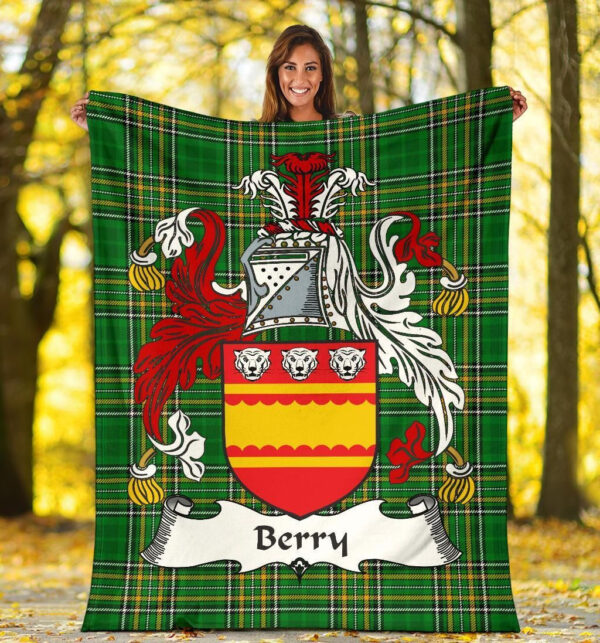 Ireland Premium Blanket - Berry Ireland Blanket Irish National Tartan - Image 5