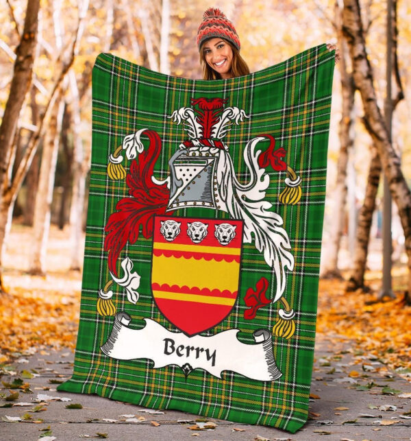 Ireland Premium Blanket - Berry Ireland Blanket Irish National Tartan - Image 4