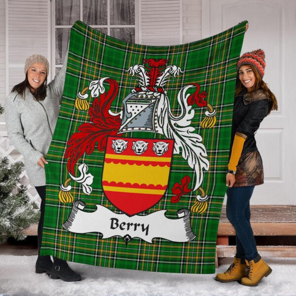 Ireland Premium Blanket - Berry Ireland Blanket Irish National Tartan - Image 6