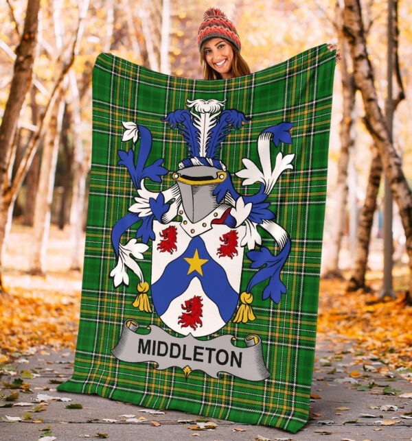 Ireland Premium Blanket - Middleton Ireland Blanket Irish National Tartan - Image 4