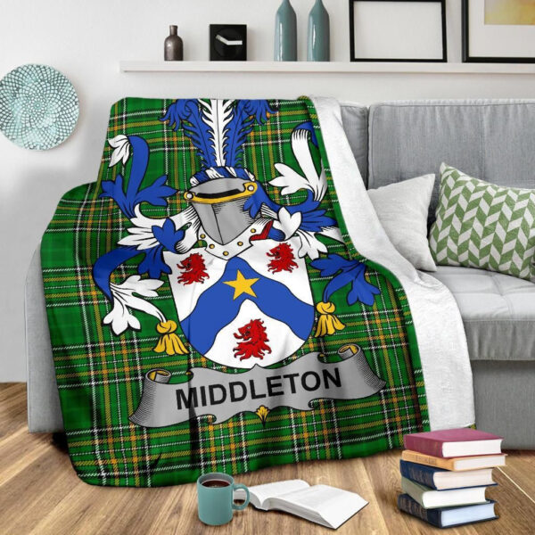 Ireland Premium Blanket - Middleton Ireland Blanket Irish National Tartan - Image 3