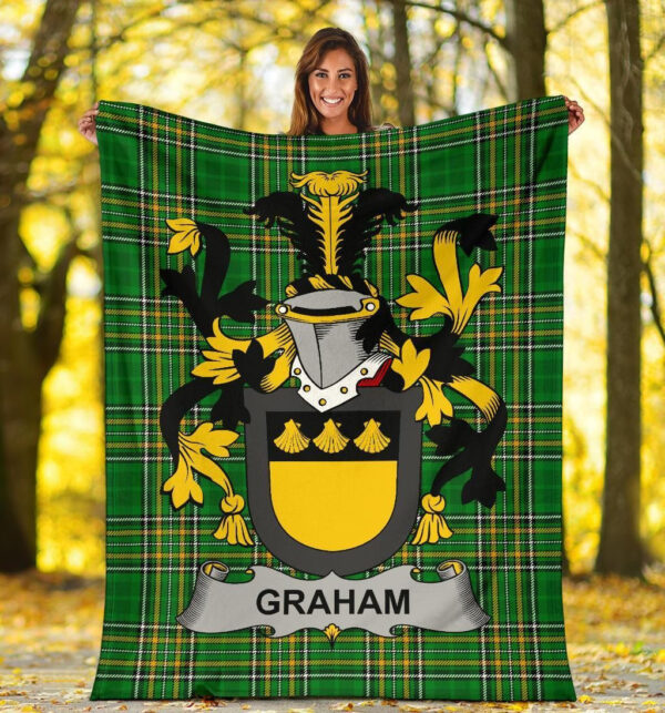 Ireland Premium Blanket - Graham or Grahan Ireland Blanket Irish National Tartan - Image 5