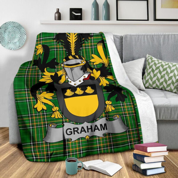 Ireland Premium Blanket - Graham or Grahan Ireland Blanket Irish National Tartan - Image 3