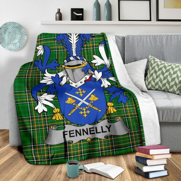 Ireland Premium Blanket - Fennelly or O'Fennelly Ireland Blanket Irish National Tartan - Image 3