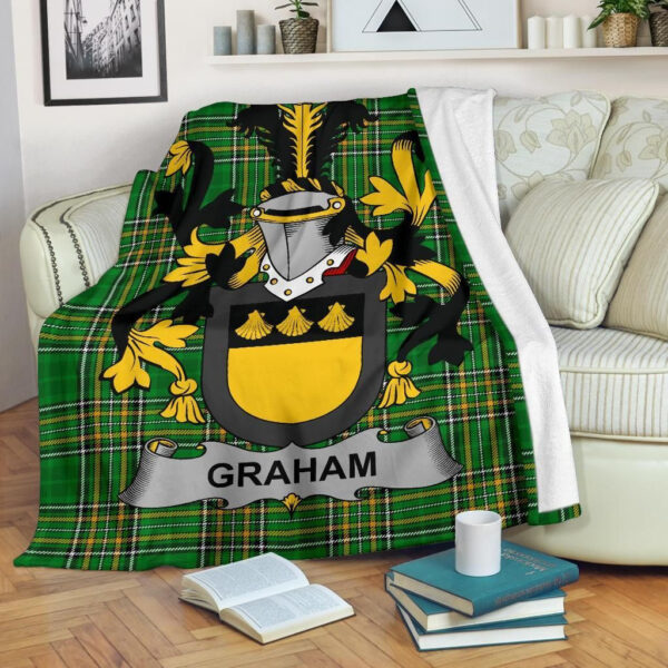 Ireland Premium Blanket - Graham or Grahan Ireland Blanket Irish National Tartan