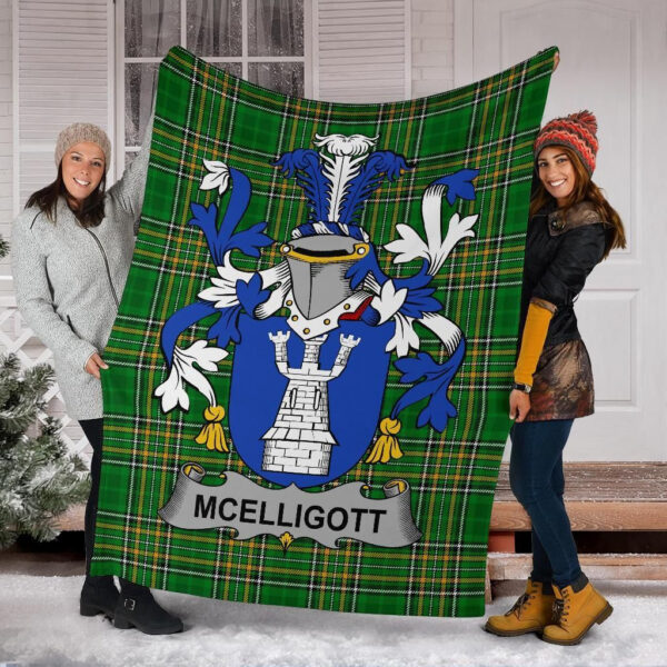 Ireland Premium Blanket - McElligott Ireland Blanket Irish National Tartan - Image 6