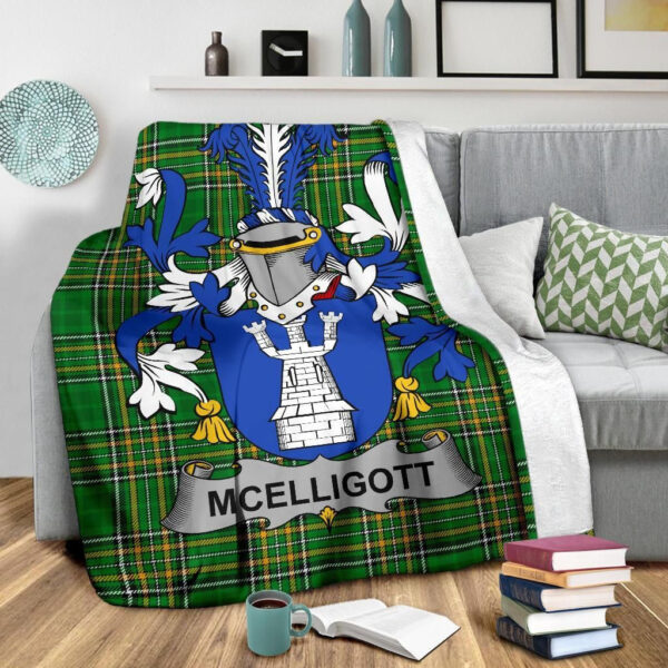 Ireland Premium Blanket - McElligott Ireland Blanket Irish National Tartan - Image 3