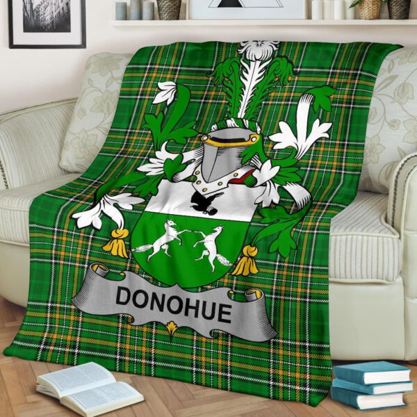 Ireland Premium Blanket - Donohue or O'Donohue Ireland Blanket Irish National Tartan - Image 2