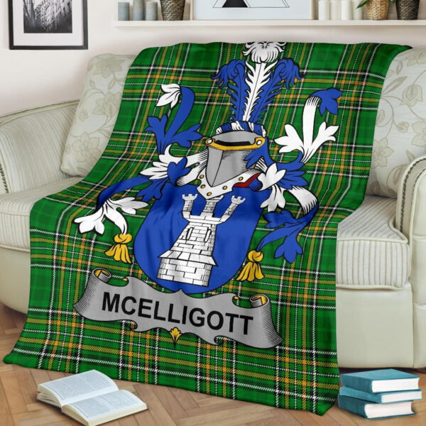 Ireland Premium Blanket - McElligott Ireland Blanket Irish National Tartan - Image 2