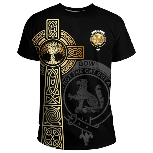 Gow (or McGouan) Clan T-shirt, Scottish Tartan Gow (or McGouan) Clans T-shirt Tree Of Life Style