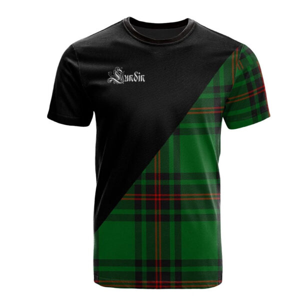 Lundin Clan T-Shirt, Scottish Tartan Lundin Clans T-Shirt Military Logo Style