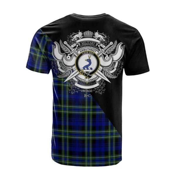 Arbuthnot Modern Clan T-Shirt, Scottish Tartan Arbuthnot Modern Clans T-Shirt Military Logo Style - Image 2