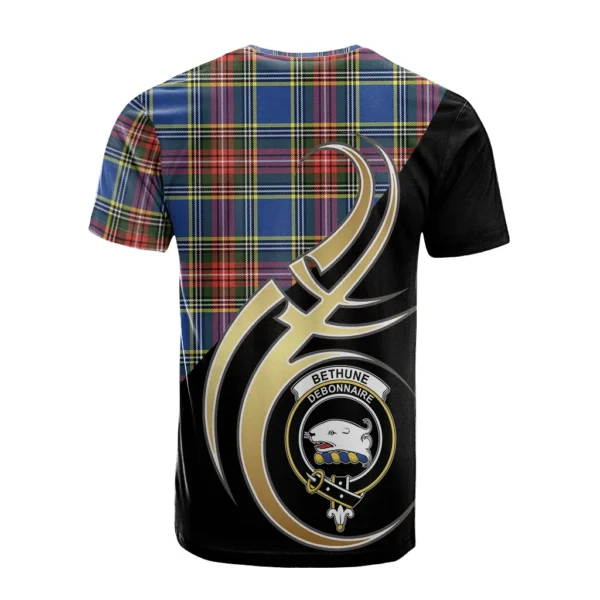 Bethune Clan T-Shirt, Scottish Tartan Bethune Clans T-Shirt Believe In Me Style - Image 2