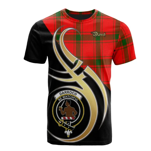 Darroch Clan T-Shirt, Scottish Tartan Darroch Clans T-Shirt Believe In Me Style