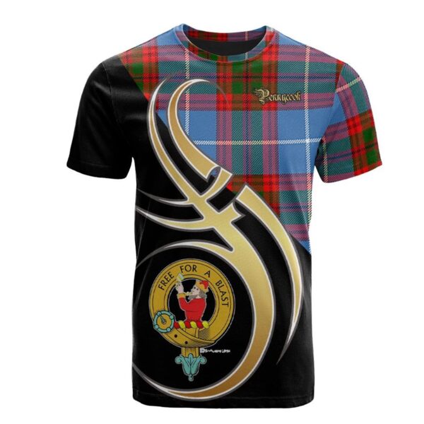 Pennycook Clan T-Shirt, Scottish Tartan Pennycook Clans T-Shirt Believe In Me Style