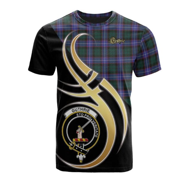 Guthrie Modern Clan T-Shirt, Scottish Tartan Guthrie Modern Clans T-Shirt Believe In Me Style