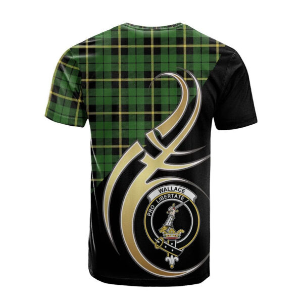 Wallace Hunting Green Clan T-Shirt, Scottish Tartan Wallace Hunting Green Clans T-Shirt Believe In Me Style - Image 2