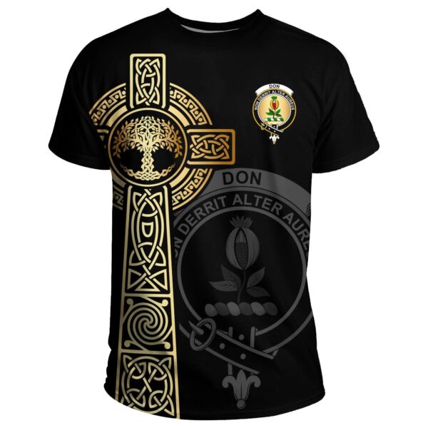 Don Clan T-shirt, Scottish Tartan Don Clans T-shirt Tree Of Life Style