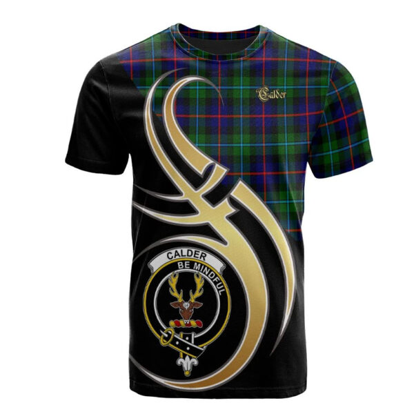 Calder Modern Clan T-Shirt, Scottish Tartan Calder Modern Clans T-Shirt Believe In Me Style