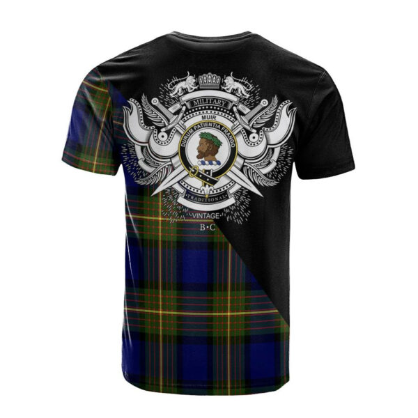 Muir Clan T-Shirt, Scottish Tartan Muir Clans T-Shirt Military Logo Style - Image 2