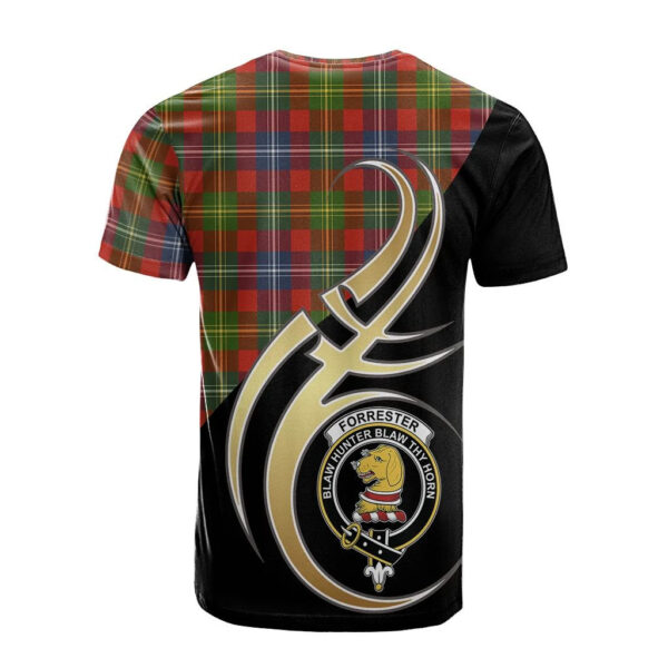 Forrester Clan T-Shirt, Scottish Tartan Forrester Clans T-Shirt Believe In Me Style - Image 2