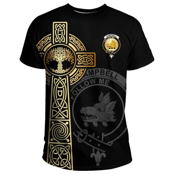 Campbell (of Breadalbane) Clan T-shirt, Scottish Tartan Campbell (of Breadalbane) Clans T-shirt Tree Of Life Style