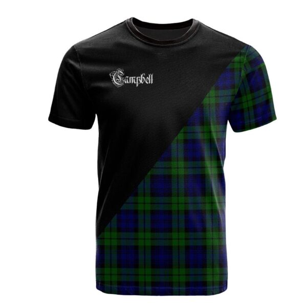 Campbell Modern Clan T-Shirt, Scottish Tartan Campbell Modern Clans T-Shirt Military Logo Style