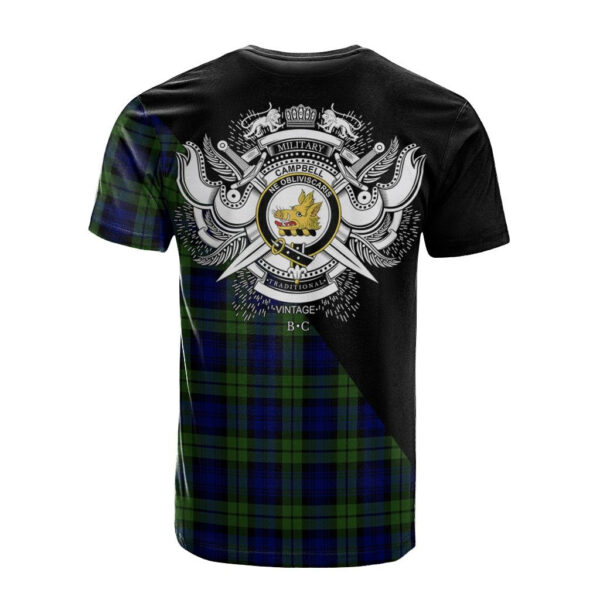 Campbell Modern Clan T-Shirt, Scottish Tartan Campbell Modern Clans T-Shirt Military Logo Style - Image 2