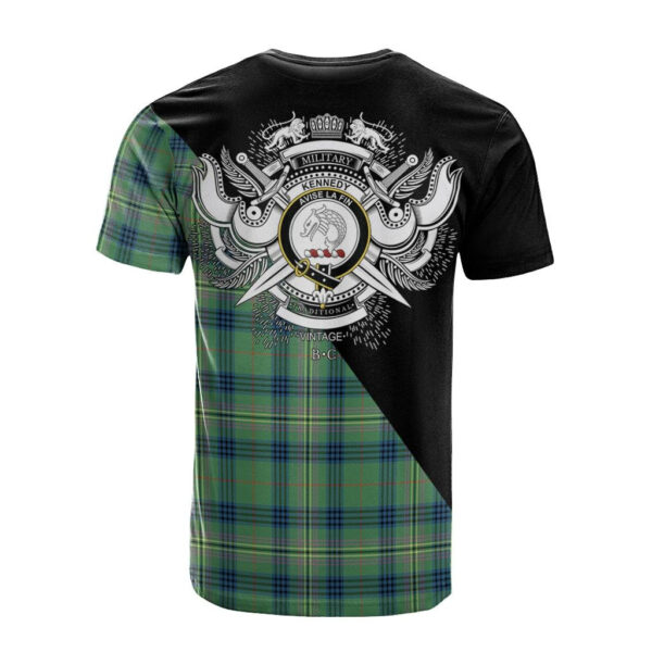 Kennedy Ancient Clan T-Shirt, Scottish Tartan Kennedy Ancient Clans T-Shirt Military Logo Style - Image 2