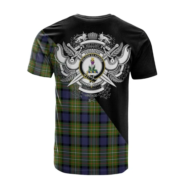 Ferguson Modern Clan T-Shirt, Scottish Tartan Ferguson Modern Clans T-Shirt Military Logo Style - Image 2