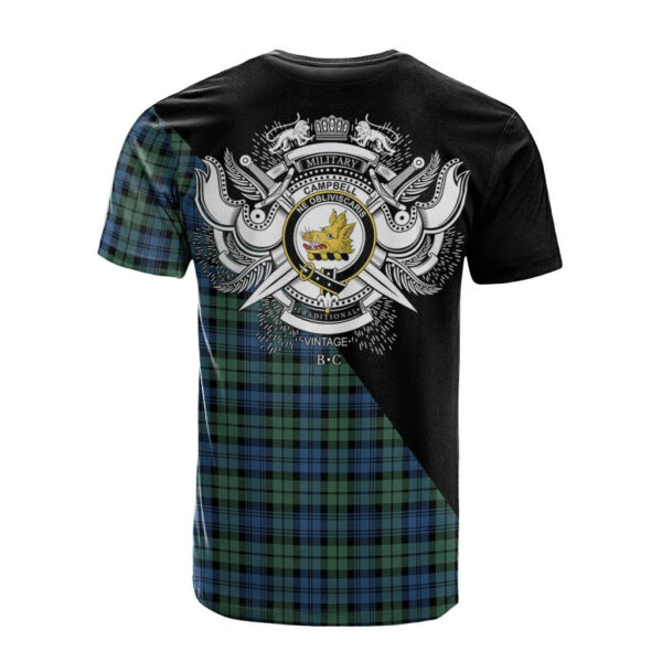 Campbell Ancient 02 Clan T-Shirt, Scottish Tartan Campbell Ancient 02 Clans T-Shirt Military Logo Style - Image 2