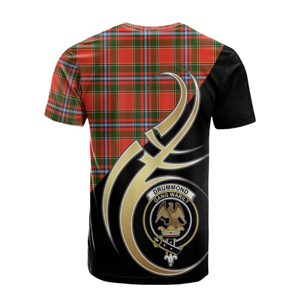 Drummond of Perth Clan T-Shirt, Scottish Tartan Drummond of Perth Clans T-Shirt Believe In Me Style - Image 2