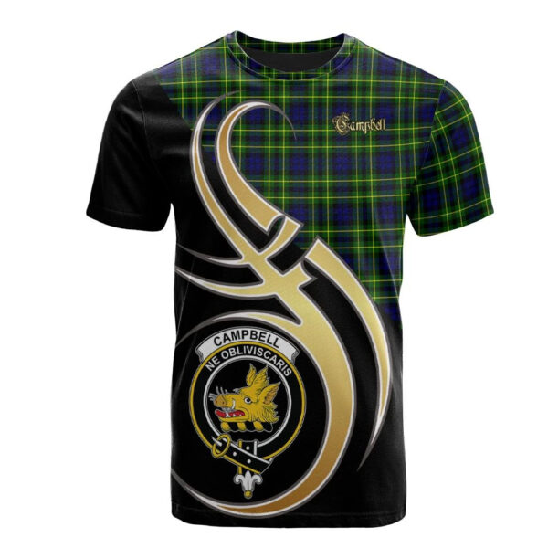 Campbell of Breadalbane Modern Clan T-Shirt, Scottish Tartan Campbell of Breadalbane Modern Clans T-Shirt Believe In Me Style