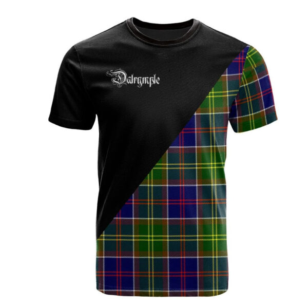 Dalrymple Clan T-Shirt, Scottish Tartan Dalrymple Clans T-Shirt Military Logo Style