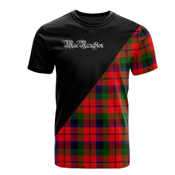 MacNaughton Modern Clan T-Shirt, Scottish Tartan MacNaughton Modern Clans T-Shirt Military Logo Style