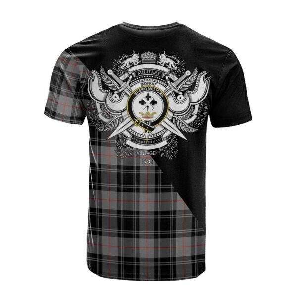 Moffat Modern Clan T-Shirt, Scottish Tartan Moffat Modern Clans T-Shirt Military Logo Style - Image 2