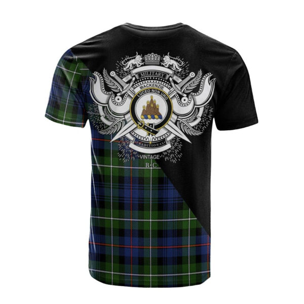 MacKenzie Modern Clan T-Shirt, Scottish Tartan MacKenzie Modern Clans T-Shirt Military Logo Style - Image 2