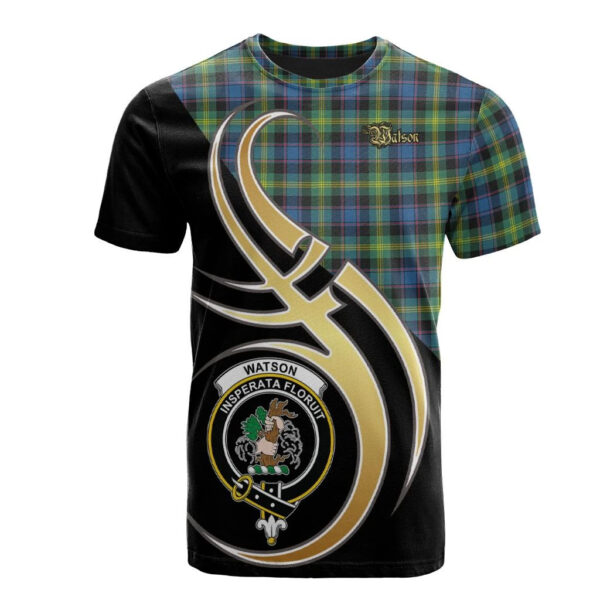 Watson Ancient Clan T-Shirt, Scottish Tartan Watson Ancient Clans T-Shirt Believe In Me Style