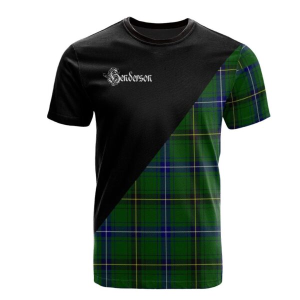 Henderson Modern Clan T-Shirt, Scottish Tartan Henderson Modern Clans T-Shirt Military Logo Style