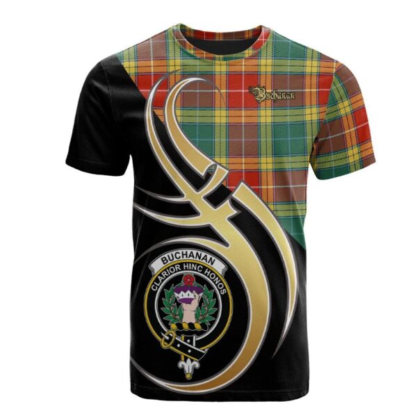 Buchanan Old Sett Clan T-Shirt, Scottish Tartan Buchanan Old Sett Clans T-Shirt Believe In Me Style