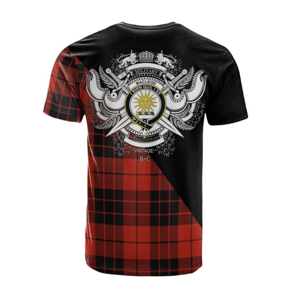 MacLeod of Raasay Clan T-Shirt, Scottish Tartan MacLeod of Raasay Clans T-Shirt Military Logo Style - Image 2