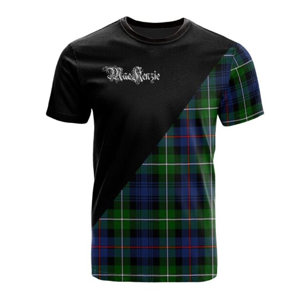 MacKenzie Modern Clan T-Shirt, Scottish Tartan MacKenzie Modern Clans T-Shirt Military Logo Style