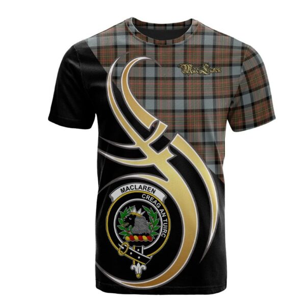 MacLaren Weathered Clan T-Shirt, Scottish Tartan MacLaren Weathered Clans T-Shirt Believe In Me Style