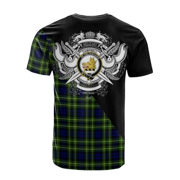 Campbell of Breadalbane Modern Clan T-Shirt, Scottish Tartan Campbell of Breadalbane Modern Clans T-Shirt Military Logo Style - Image 2