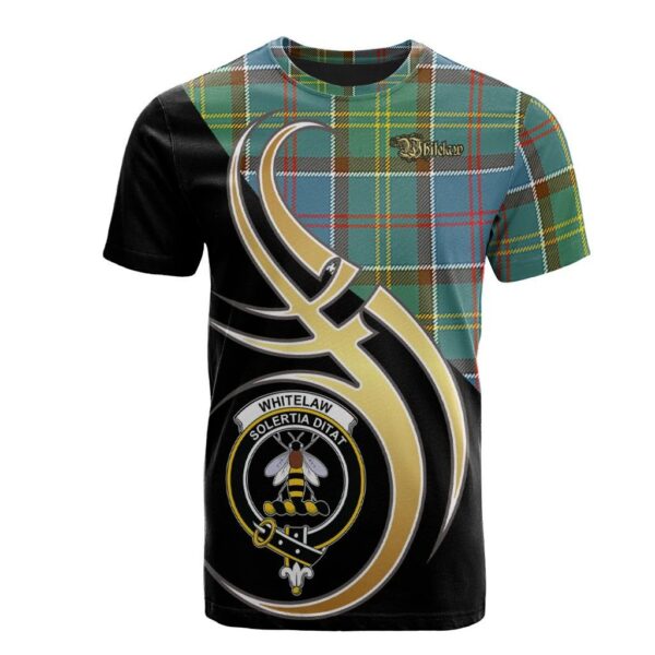 Whitelaw Clan T-Shirt, Scottish Tartan Whitelaw Clans T-Shirt Believe In Me Style