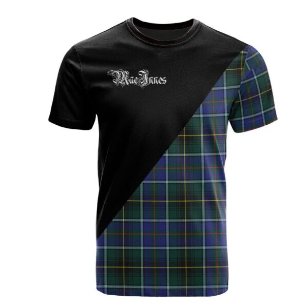 MacInnes Modern Clan T-Shirt, Scottish Tartan MacInnes Modern Clans T-Shirt Military Logo Style